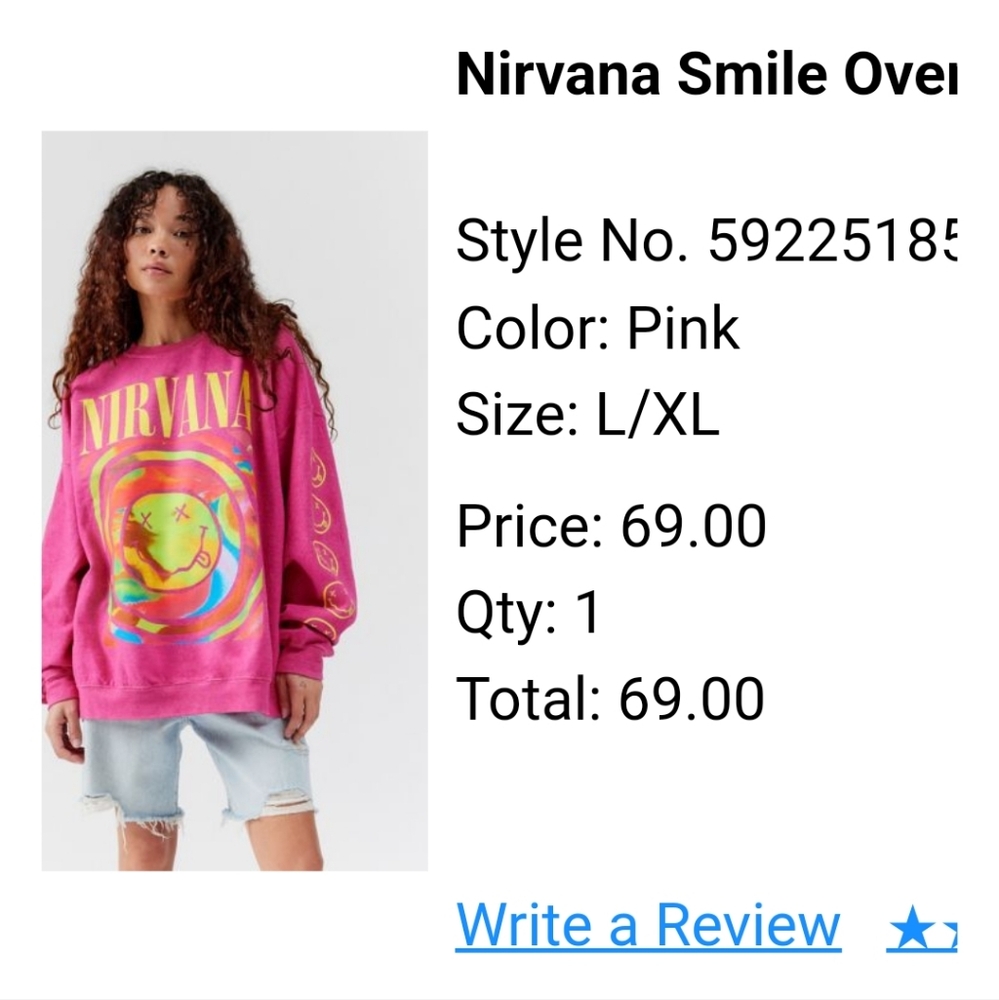 Nirvana Oversized Sweatshirt